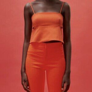 Zara Cut Out Crop Top and Pants Set- Never worn